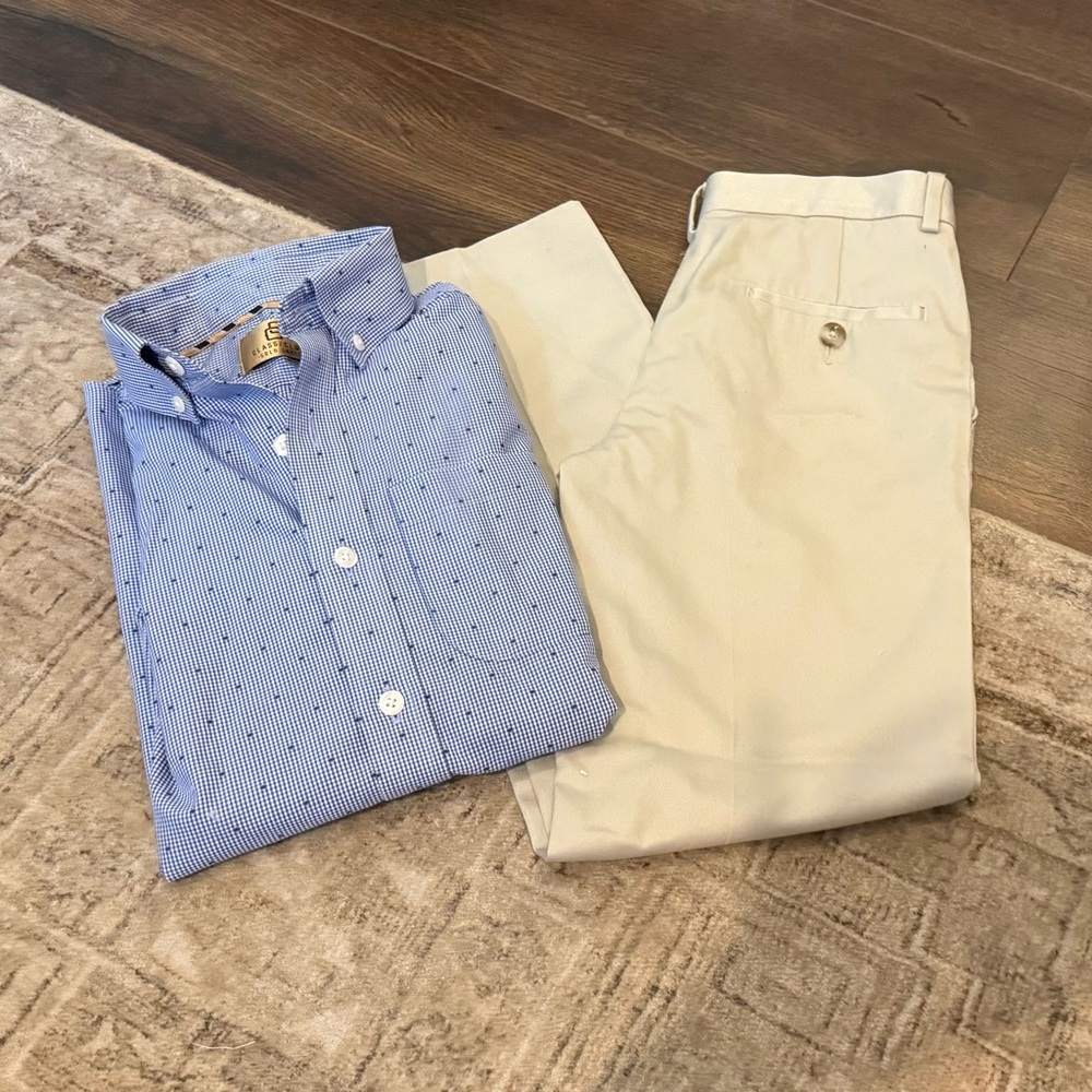 Boys dress pants and shirt